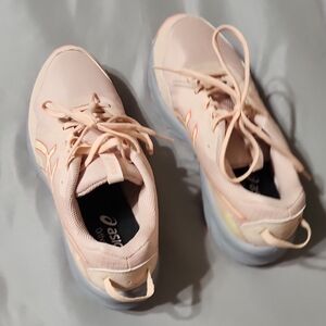 Asics Women's Pale Pink Lace-Up Athletic Sneakers